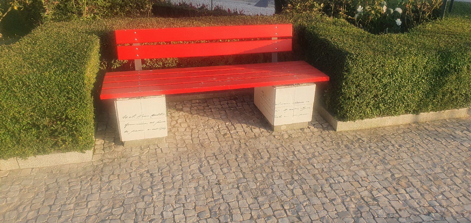 Bench in the garden with words of some of his most famous literary works - 3.jpg